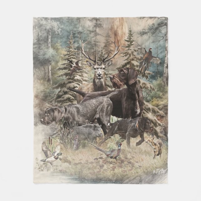 Cobertor De Velo German Wirehaired Pointer (Frente)