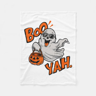 Cobertor De Velo Ghost Boo Yah Dia de as Bruxas engraçado Shirt Spo