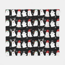 Cobertor De Velo Ghost Fleece Blanket de Feliz Natal