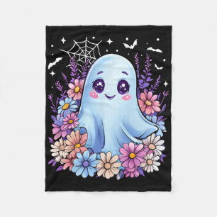 Cobertor De Velo Ghost Flower Flower Halloween Menina Mulher Spo
