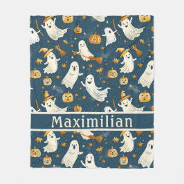 Cobertor De Velo Ghost Pumpkin Caindo Folhas Teares