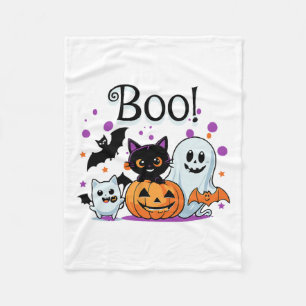 Cobertor De Velo Ghost Pumpkin Cat E O Gráfico W Do Halloween