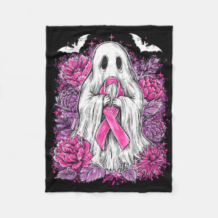 Cobertor De Velo Ghost Ribbon Breve Cancer Sensibilização Halloween