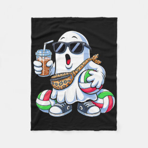 Cobertor De Velo Ghost Volleyll Boo Café Halloween Mens Wom