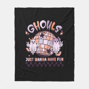 Cobertor De Velo Ghouls Só Quer Divertir-Se Com O Fato De Halloween