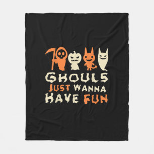 Cobertor De Velo Ghouls Só Quer Divertir-Se Com Slogan Engraçado