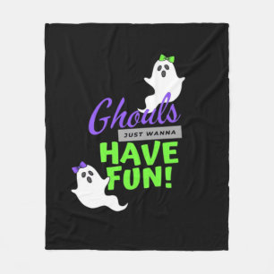 Cobertor De Velo Ghouls Só Quer Divertir-Se No Outono