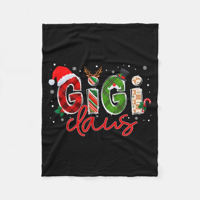 Cobertor De Velo Gigi Claus Santa Claus Family Matching Christmas P (Frente)