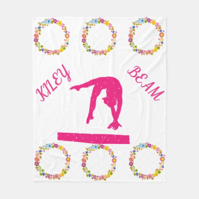 COBERTOR DE VELO GIMNASTICS GYMNAST FLEECE BLANKET PERSONALIZADO! (Frente)