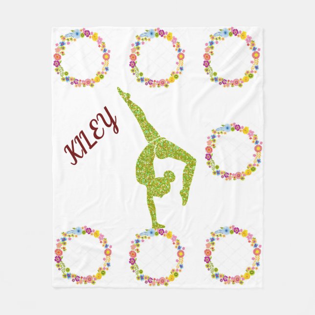 COBERTOR DE VELO GIMNASTICS GYMNAST FLEECE BLANKET PERSONALIZADO! (Frente)
