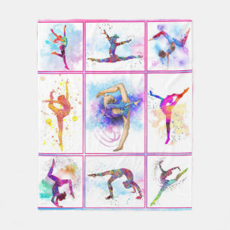COBERTOR DE VELO GIMNASTICS WATERCOLOR QUILT
