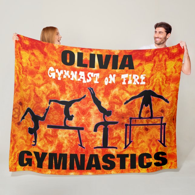 Cobertor De Velo Ginasta em Fogo - Girina Gymnastics Fleece Blanket (In Situ)