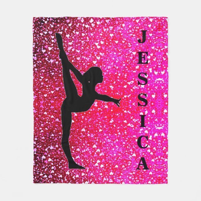 Cobertor De Velo Ginástica Corações Caindo Folheto (Frente)