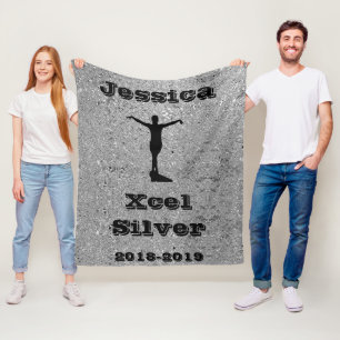 Cobertor De Velo ginástica personalizada do Xcel Silver Fleece Blan