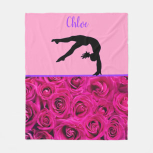 Cobertor De Velo Ginástica Rosas Rosa Flechas Fleece Blanket