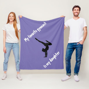 Cobertor De Velo Ginástica Roxa Fleece Blanket para Garotas