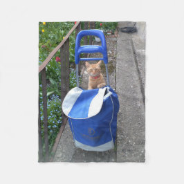 Cobertor De Velo Ginger Cat Fleece Blanket
