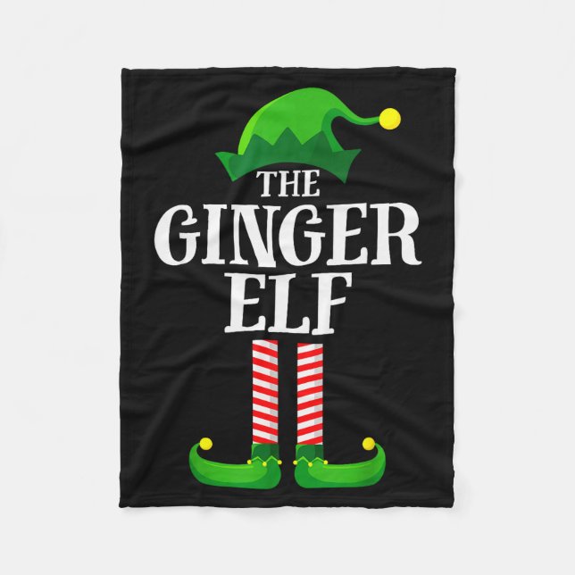 Cobertor De Velo Ginger Elf Matching Family Group Christmas Party P (Frente)