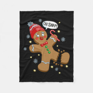 Cobertor De Velo Gingerbird Man Oh Snap Christmas