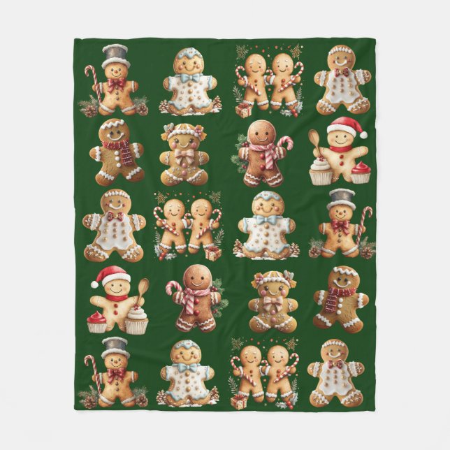 Cobertor De Velo Gingerbread Cookies Adorable Boys & Girls (Frente)