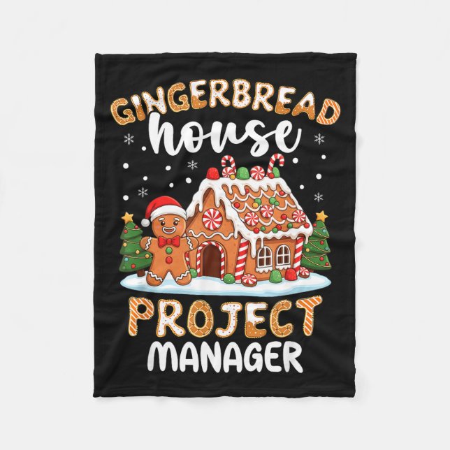 Cobertor De Velo Gingerbread House Project Manager Christmas Cookie (Frente)