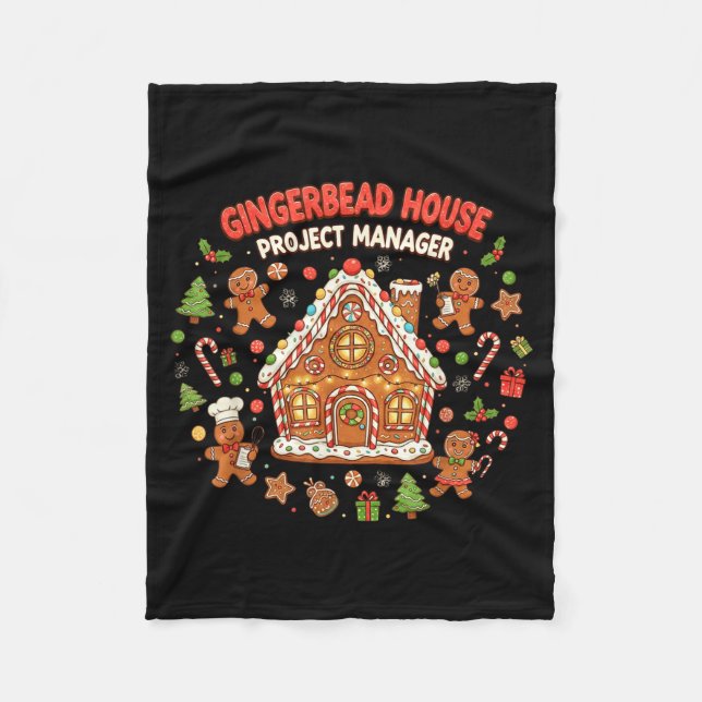Cobertor De Velo Gingerbread House Project Manager Cookie Baking Fu (Frente)