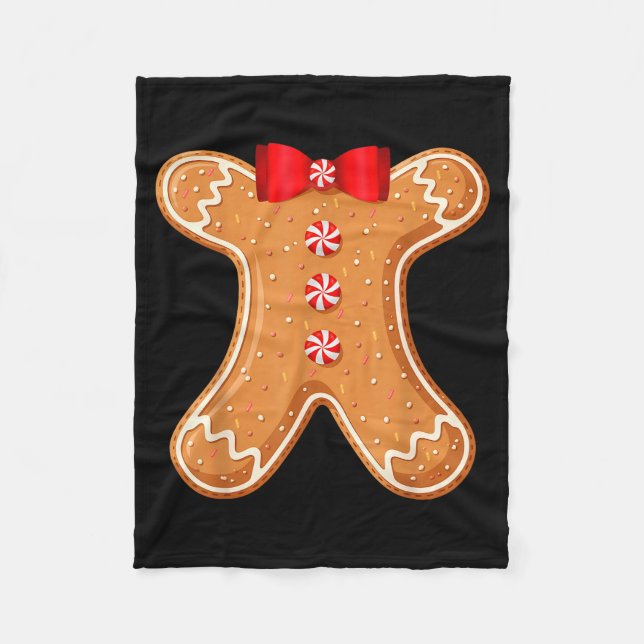 Cobertor De Velo Gingerbread Man Cookie Costume Adult Kids Men Wome (Frente)