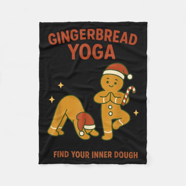 Cobertor De Velo Gingerbread Yoga – Fun Holiday “find Your Inner Do (Frente)