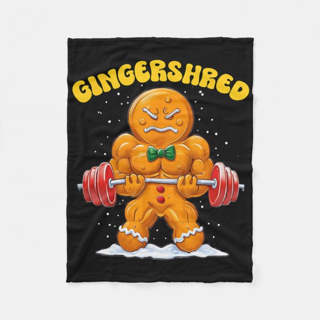 Cobertor De Velo Gingershred Engraçado Homem de Biscoito de Gengibr (Frente)