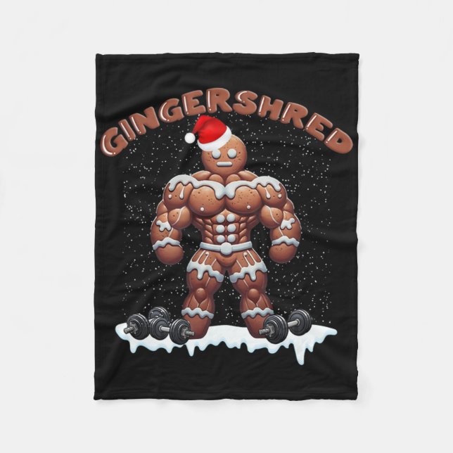 Cobertor De Velo Gingershred Funny Gingerbird Man Gym (Frente)