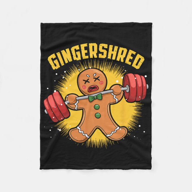 Cobertor De Velo Gingershred Funny Gingerbird Man Gym (Frente)
