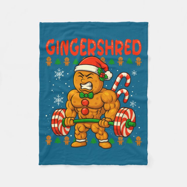 Cobertor De Velo Gingershred Gingerbread Lifting Funny Christmas Gy (Frente)