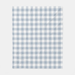 Cobertor De Velo Gingham Pattern Coastal Checkered White Muted Blue