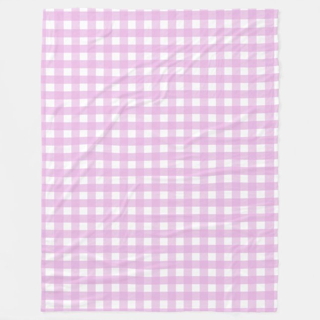 Cobertor De Velo Gingham rosa pálido (Frente)