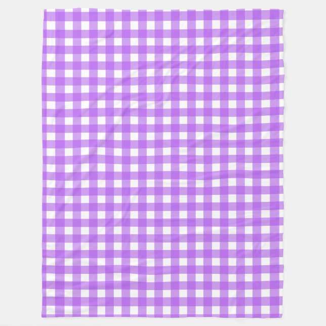 Cobertor De Velo Gingham roxo brilhante (Frente)