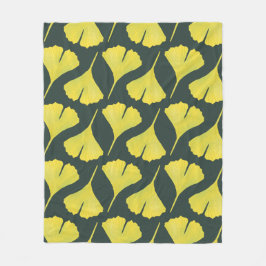 Cobertor De Velo Ginkgo Leaf Pattern Green Nature Lover