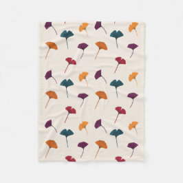 Cobertor De Velo Ginkgo Leaf Pattern Watercolor Call Cores de outon