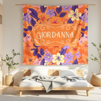 Cobertor De Velo Giordanna Modern Floral Colorida Blooms