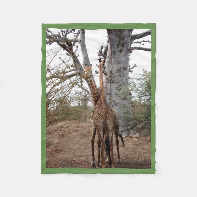 Cobertor De Velo Girafa Gêmeos Fofos Personalizam O Destino (Frente)