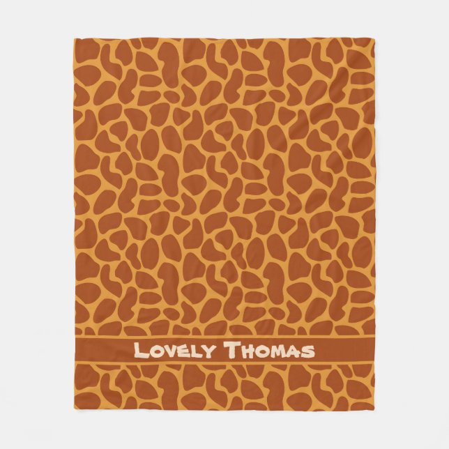 Cobertor De Velo Giraffe Animal Skin (Frente)