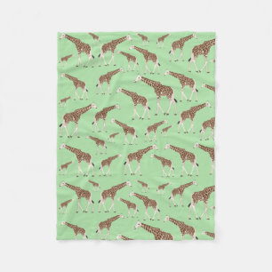 Cobertor De Velo Giraffe Jungle Safari Animal