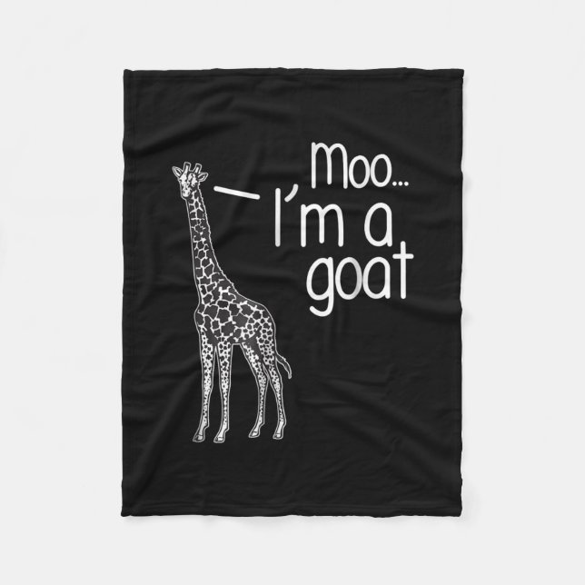 Cobertor De Velo Giraffe Moo Eu sou uma cabra (Frente)