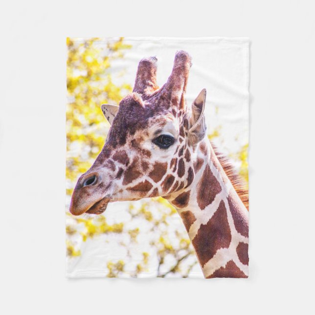 Cobertor De Velo Giraffe Portrait (Frente)