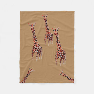 Cobertor De Velo Giraffe Willife Art Engraçado Animal
