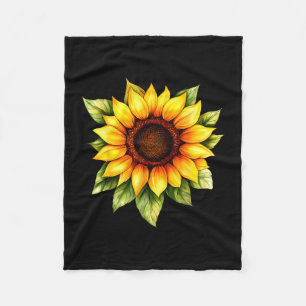 Cobertor De Velo Girassóis amarelos flores de verão fofas florais