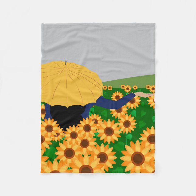 Cobertor De Velo Girassol e chuva (Frente)