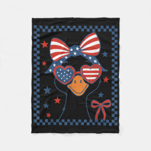 Cobertor De Velo Girl Goose Coquette 4 de julho America Flag Arco P