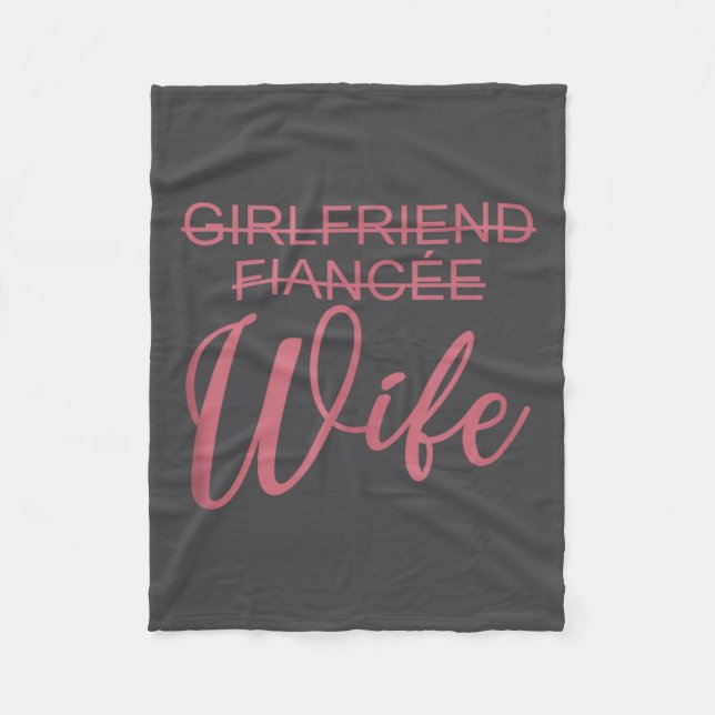 Cobertor De Velo Girlfriend Fiancée Wife, Wedding, Just Married, Ma (Frente)