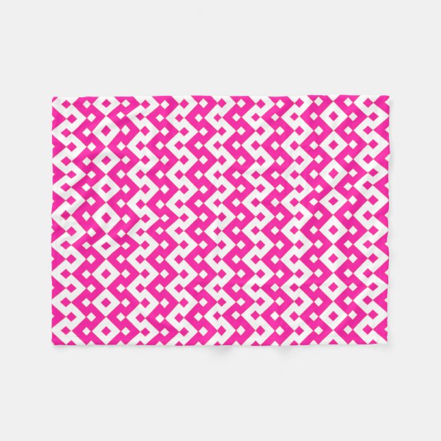 Cobertor De Velo Girlie Candy Pink e White Fleece Blanket (Frente (Horizontal))