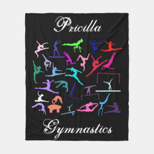 Cobertor De Velo Girls 25 Gymnastics Poses Personalizadas 
